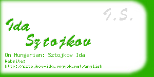 ida sztojkov business card